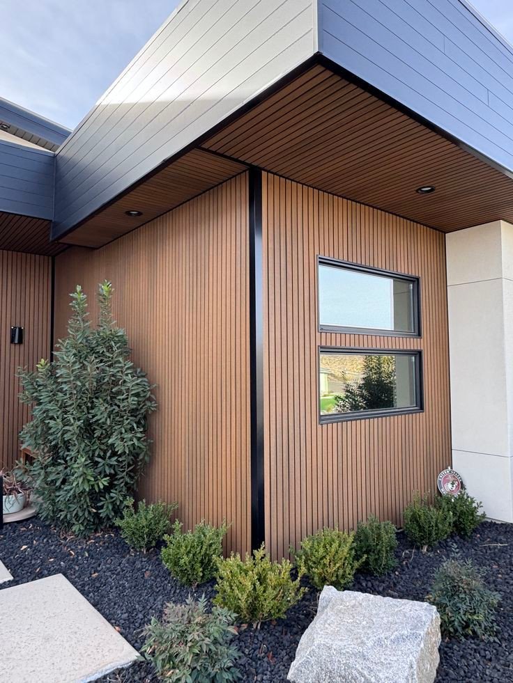 واجهات منازل بديل الخشب